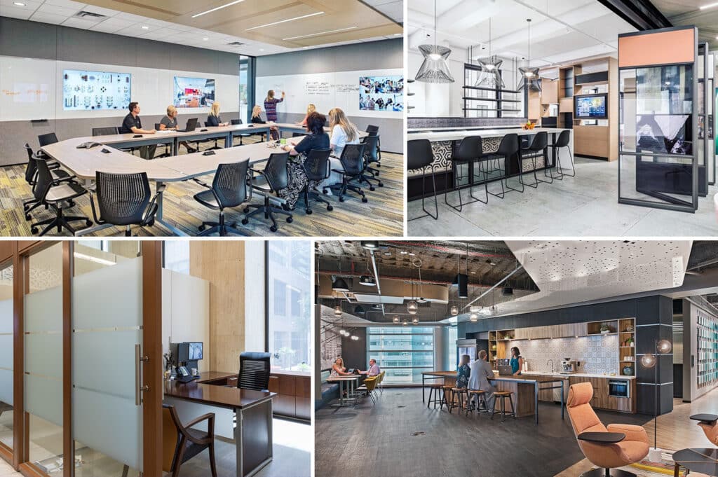 Delinate space with DIRTT'smanufactured interior construction